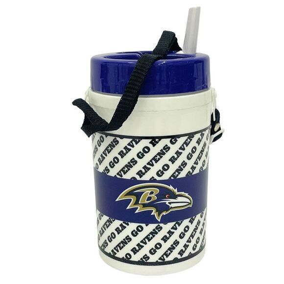 NFL Baltimore Ravens Plastic Thermos with Strap, 1 Liter - Picture 1 of 8